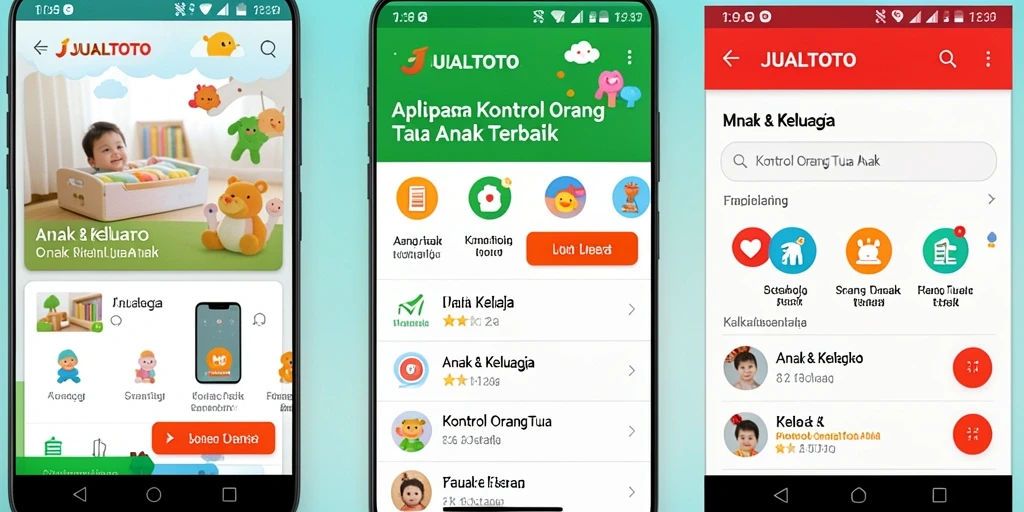 Antarmuka JUALTOTO yang intuitif untuk kontrol orang tua anak.