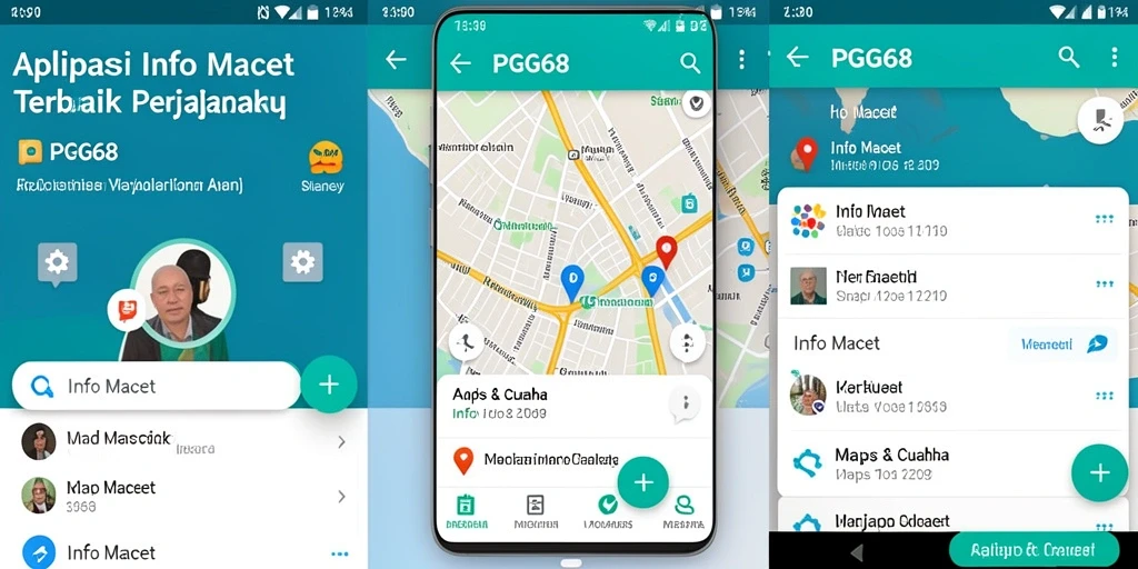 Tampilan antarmuka PGG68 dengan informasi lalu lintas terkini.