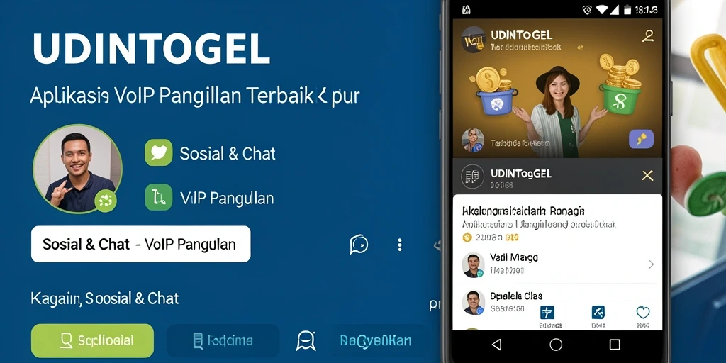 Tampilan antarmuka UDINTOGEL untuk panggilan VoIP.